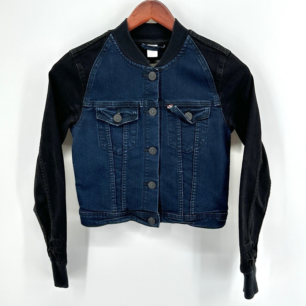 Levi's Jeans Jacket Women's Blue Denim Bomber/ Biker/Trucker Size Small